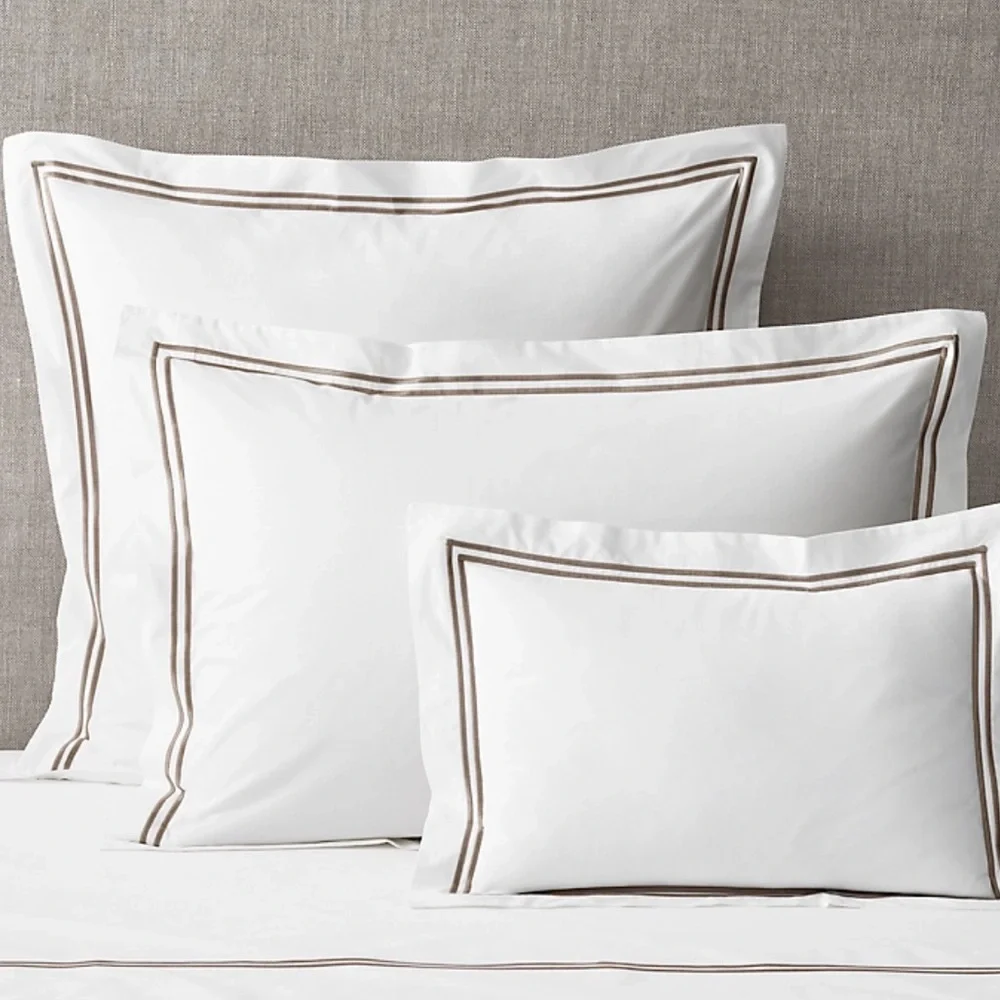 Restoration Hardware Euro sham with Brown Stitch